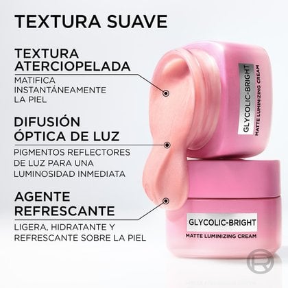 3 Crema Mate Iluminadora Glycolic Bright Actua