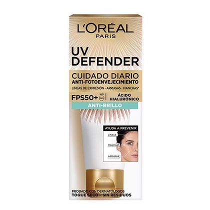 crema hidratante anti brillo uv defender pack