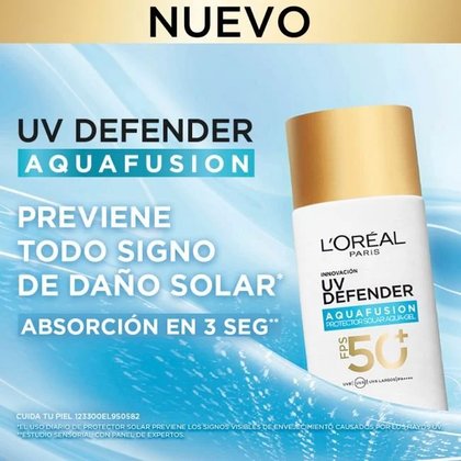 Bloqueador mate factor 50 de rápida absorción en 3 segundos Aquafusion UV Defender